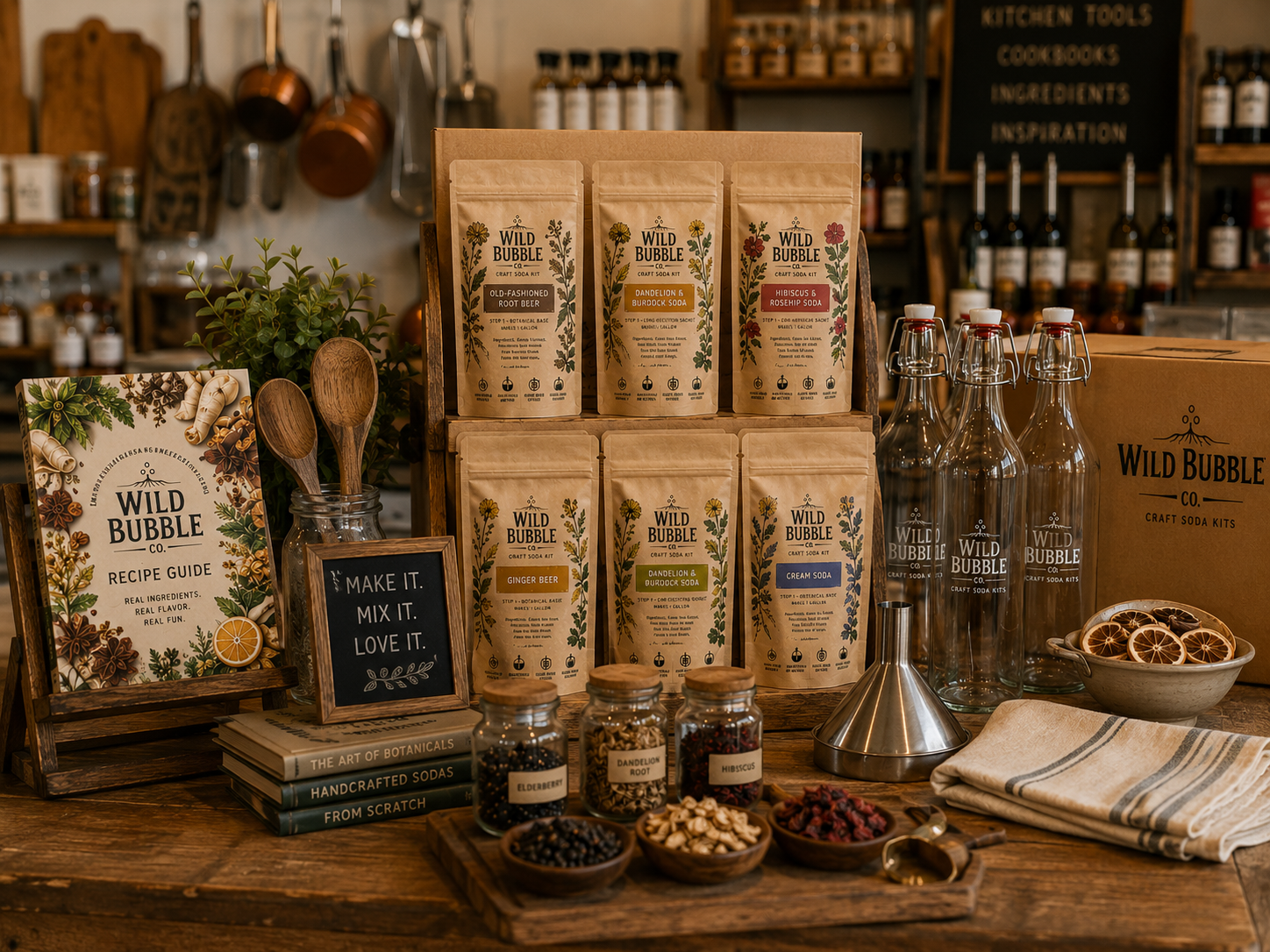 Wild Bubble products displayed for retail