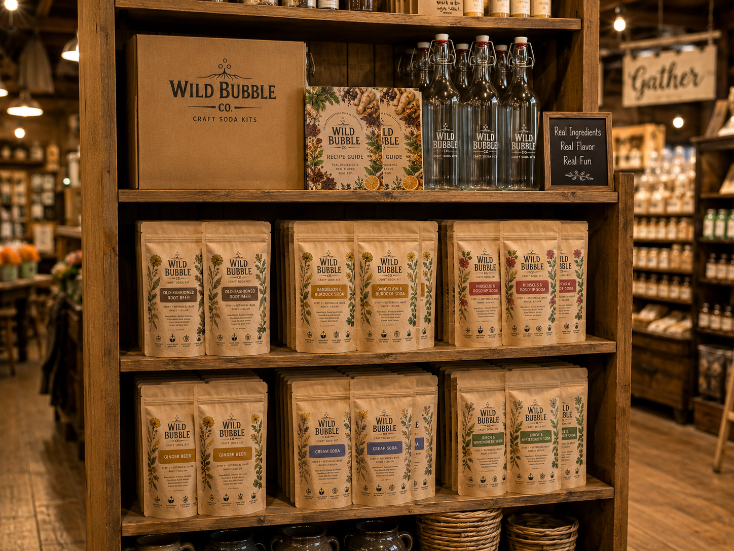 Wild Bubble display in an independent shop